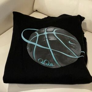 Black Hoodie with Basketball Graphic